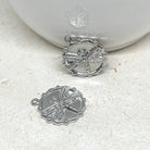 Anhänger Scheibe flach mit Libelle aus 304 Edelstahl