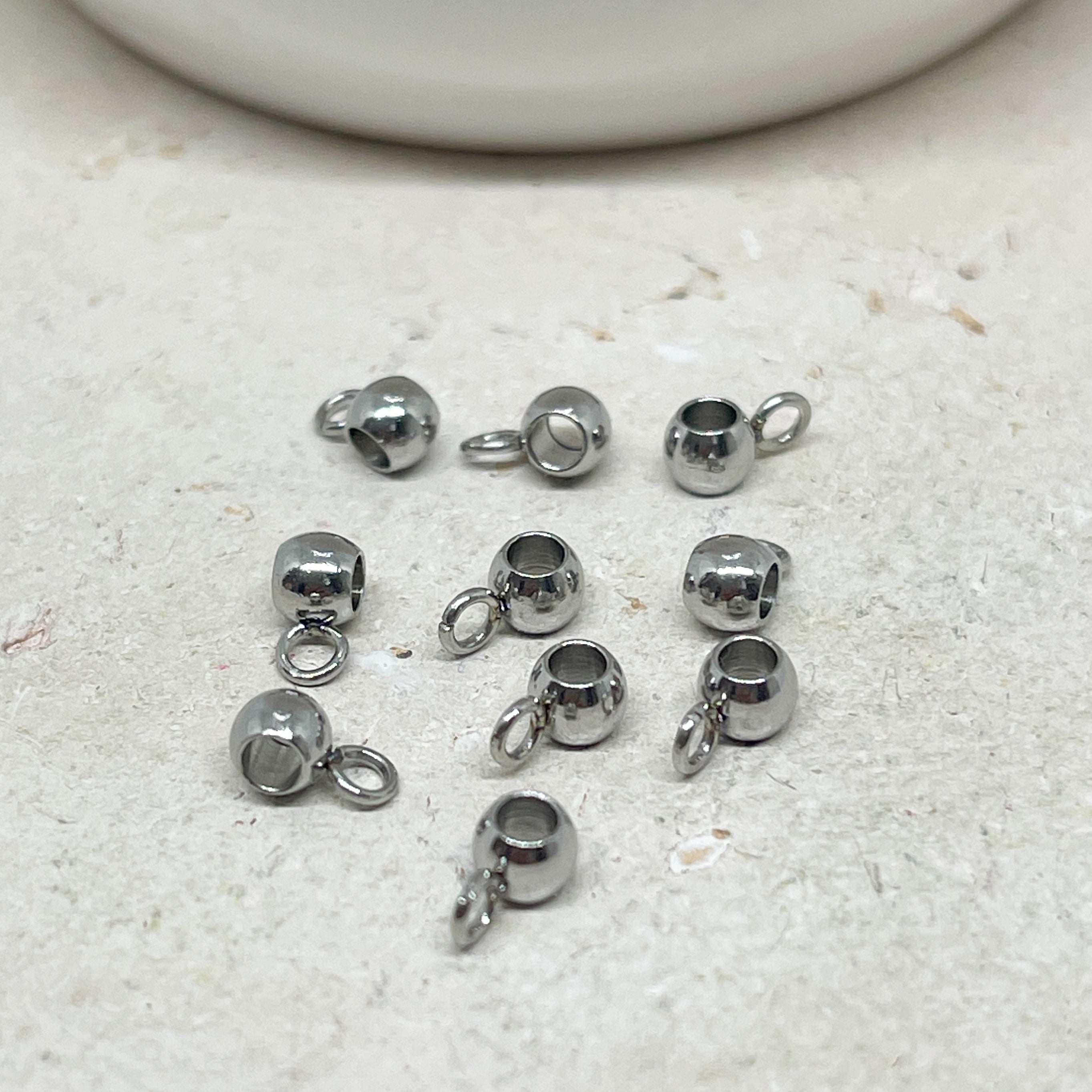 Anhängerschlaufe aus Edelstahl 10 St.