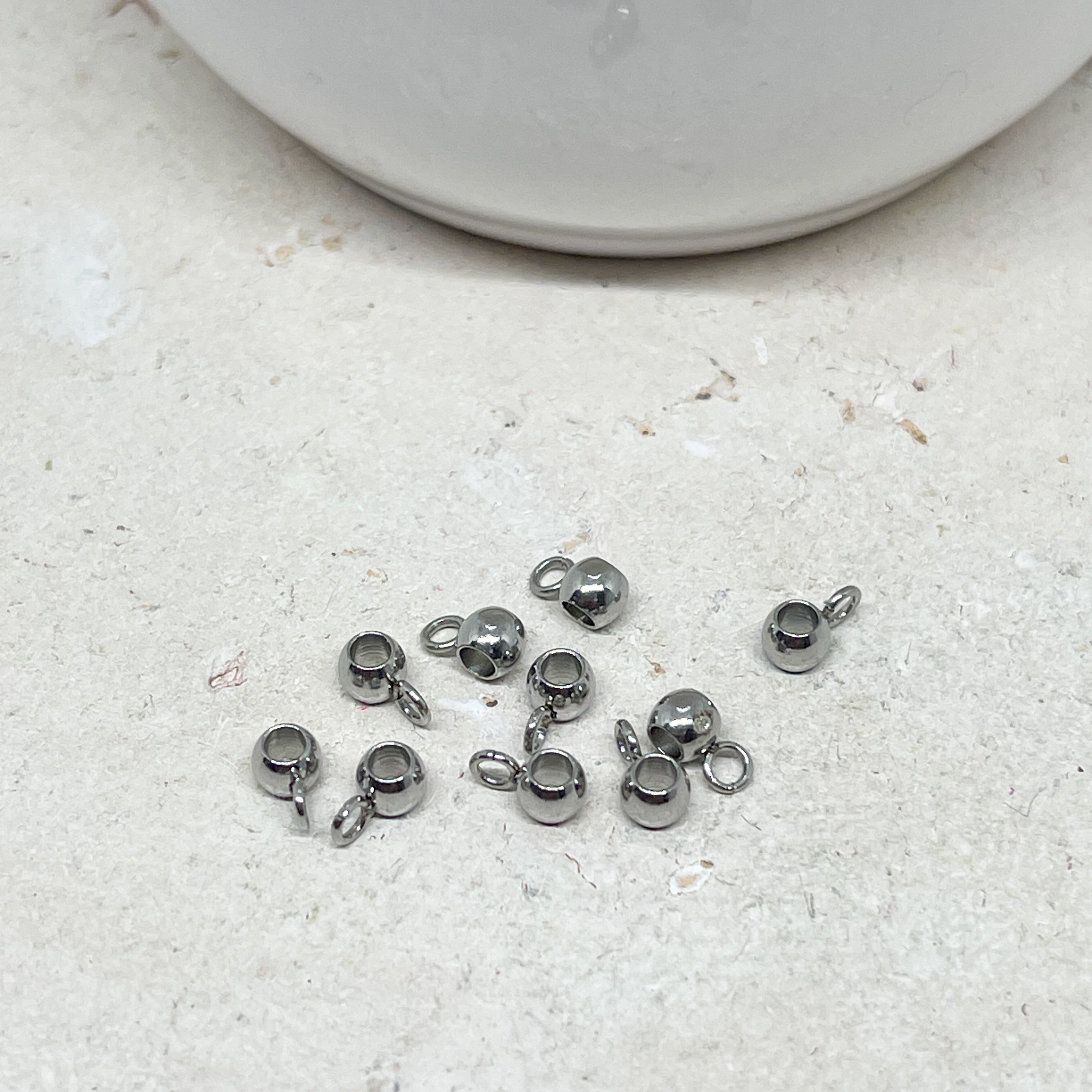 Anhängerschlaufe aus Edelstahl 10 St.