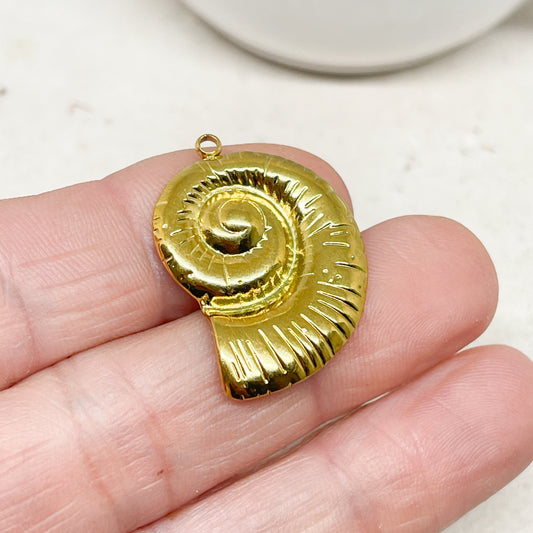 Edelstahl Anhänger Schnecke