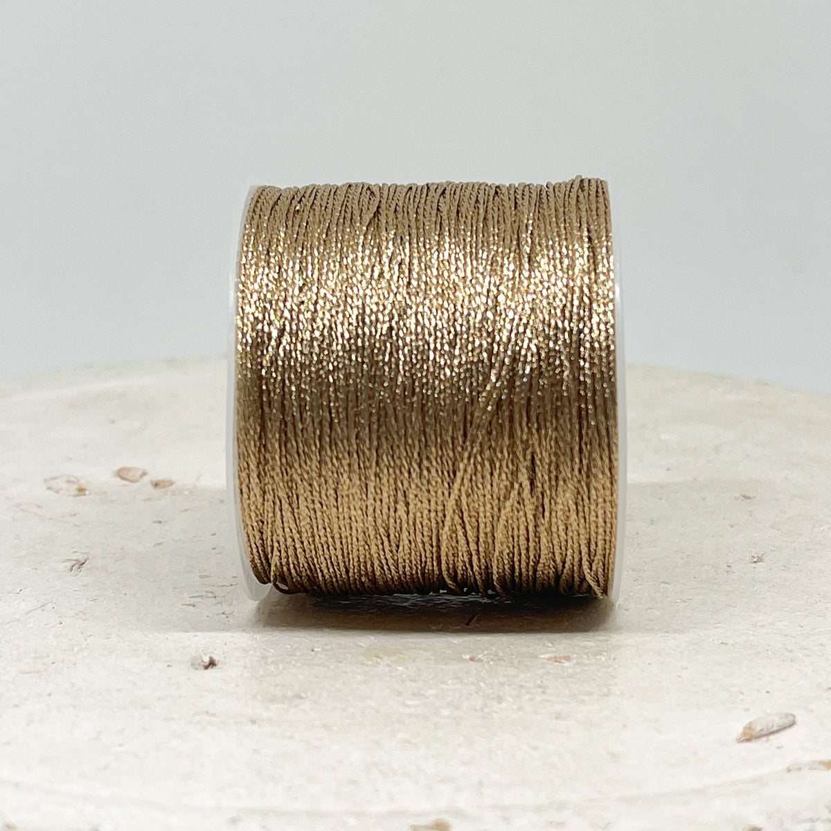 Macraméband 10m 0,5mm Ivory Cream Taupe Metallic