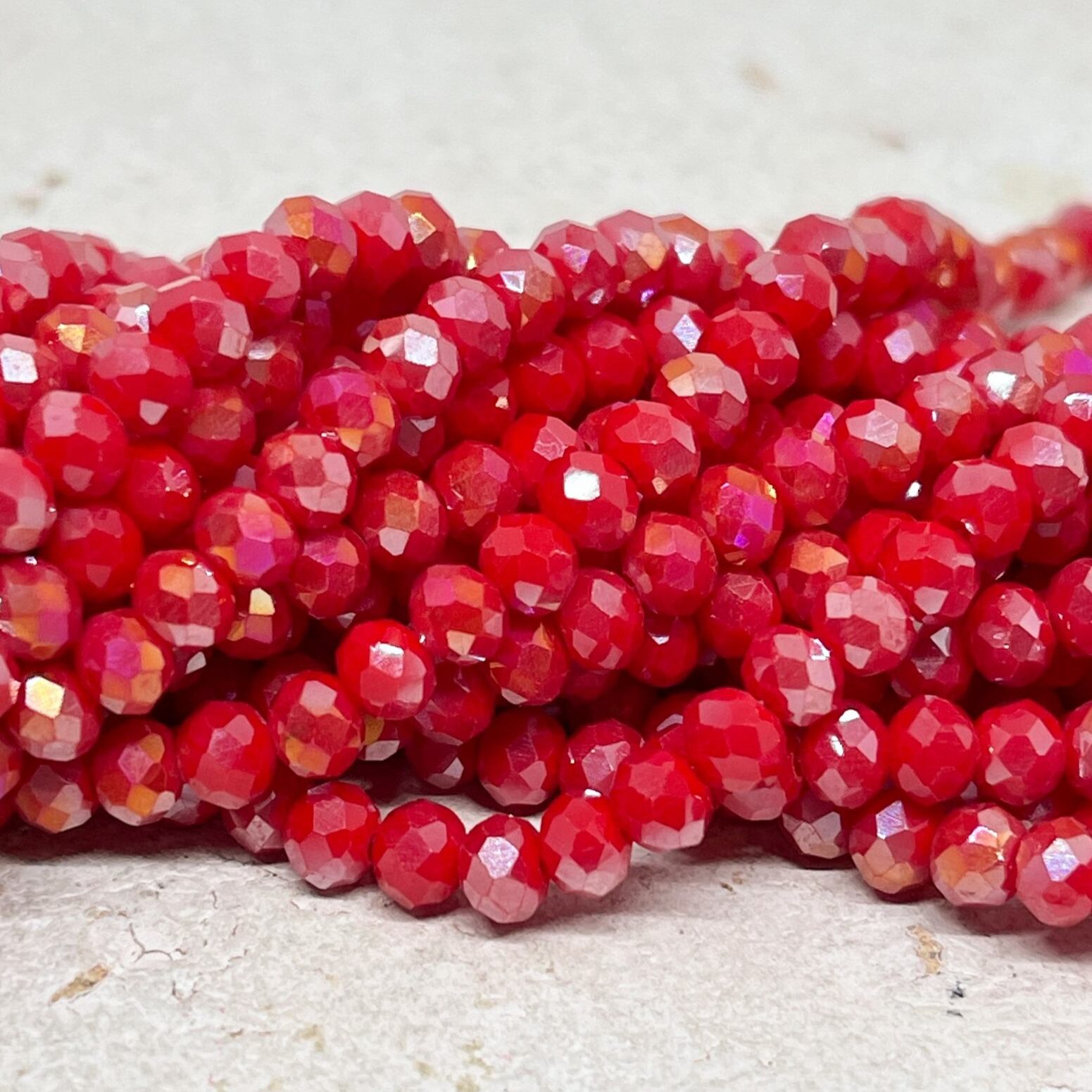 Kristallperlen Rot