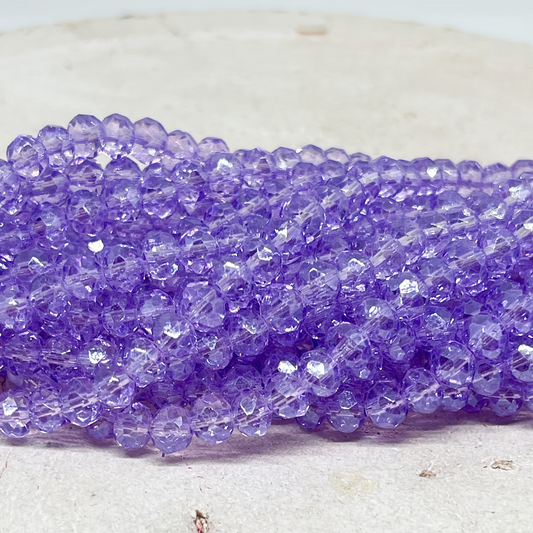 Glasschliffperlen - Farbe Flieder