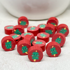 25 St. Polymer Clay Weihnachts Perlen - Tannenbaum 2