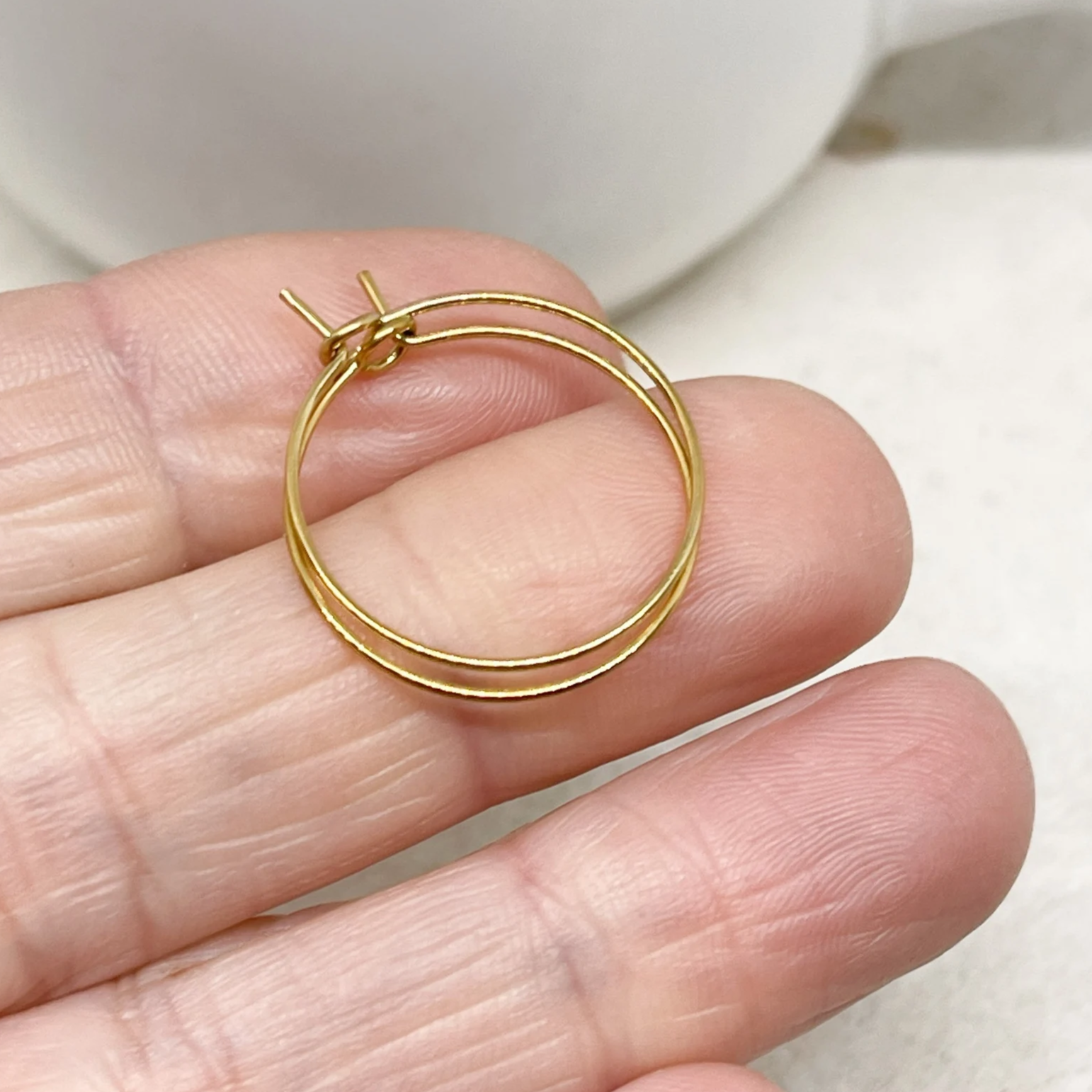  Ohrhaken Edelstahl  goldfarben