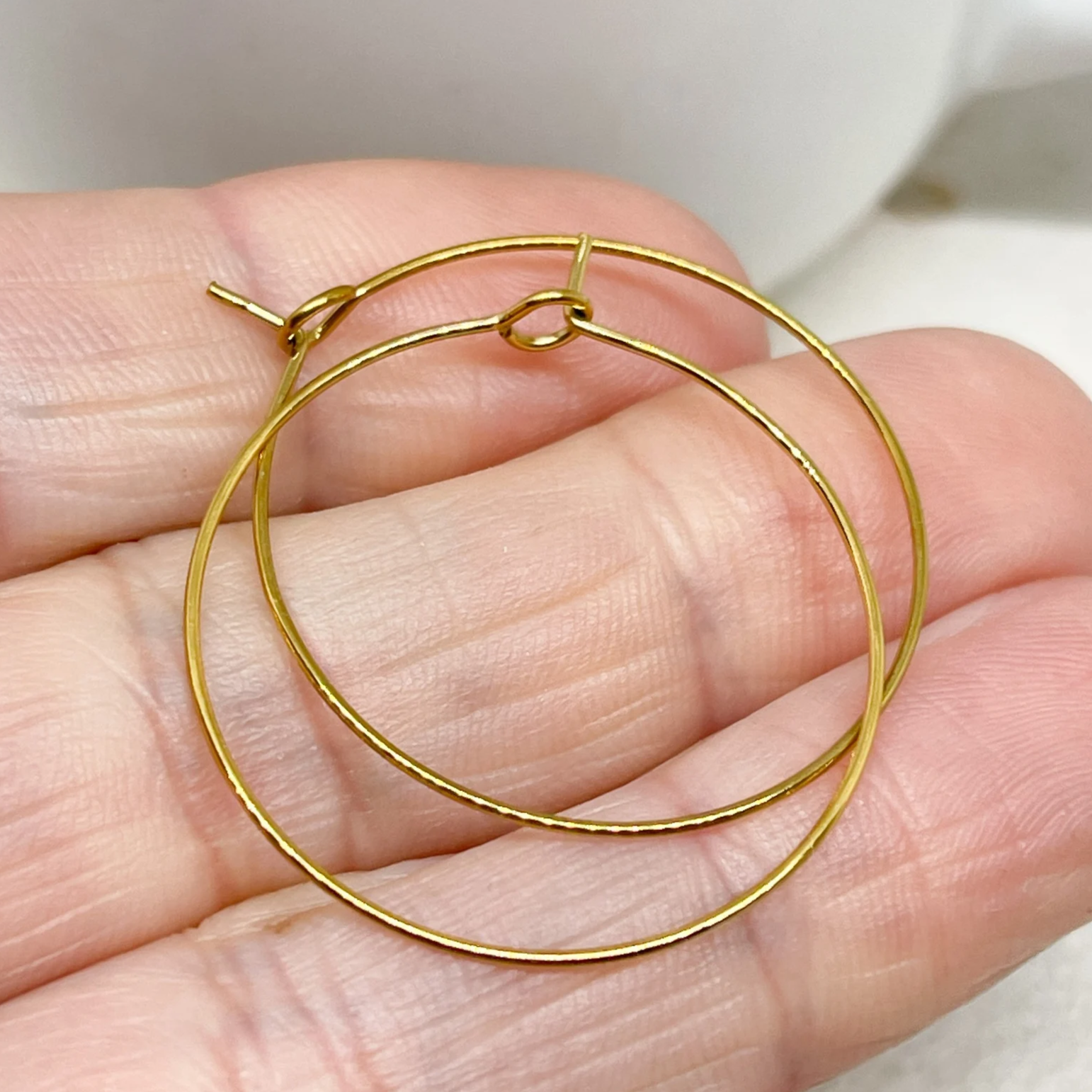  Ohrhaken Edelstahl  goldfarben