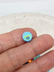 25 St. / 50 St. Polymer Clay Perlen Böses Auge Bunt gemischt