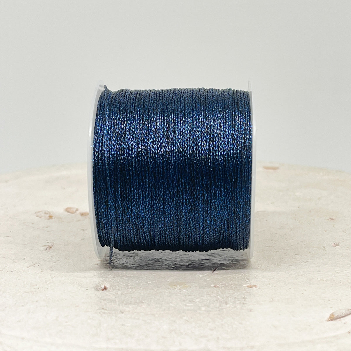 Macraméband 10m 0,5mm Blau Metallic