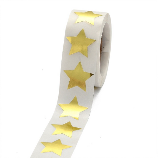 Aufkleber Sticker Stern Gold 25mm 500 St.