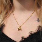 Edelstahl Kette mit Initialen Charm