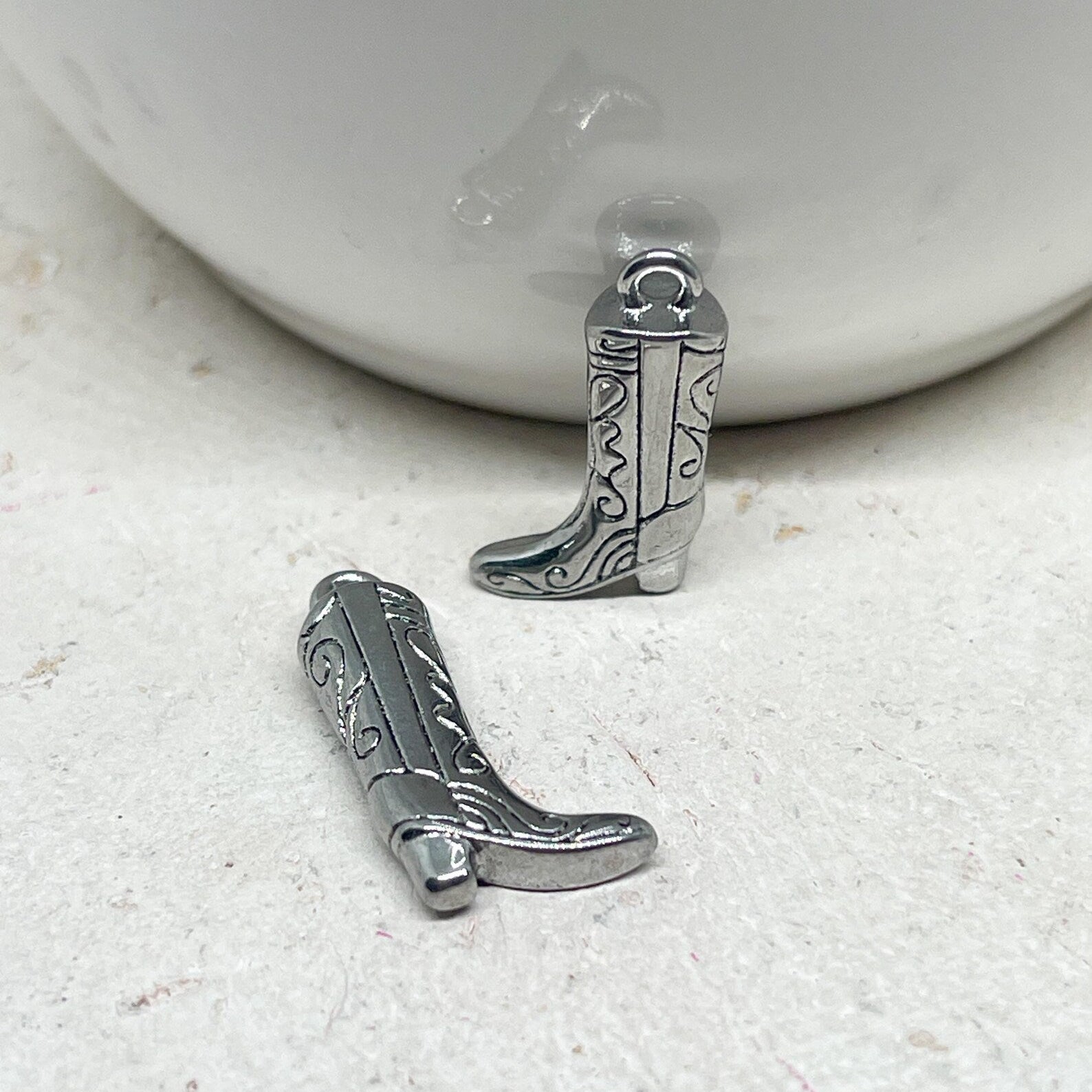 Edelstahl Stiefel Anhänger