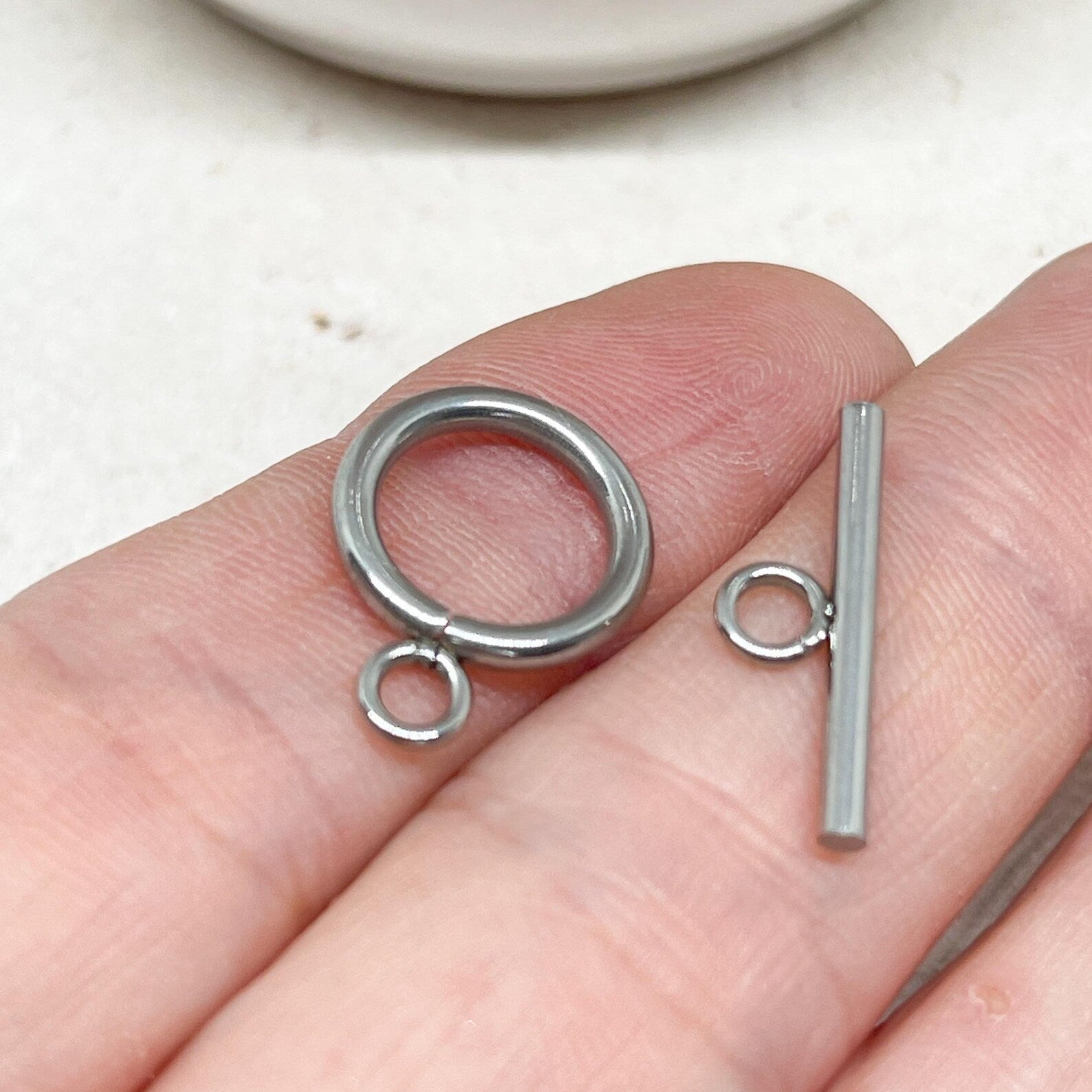 Edelstahl Knebel Verschlüsse Kettenverschluss 2 St.