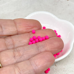 Böhmische Glasschliffperlen 3mm - Neon Pink