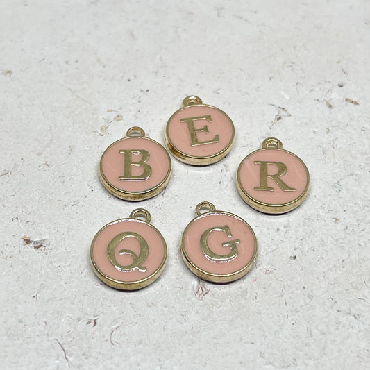 Buchstaben Initialen Anhänger - Rosa