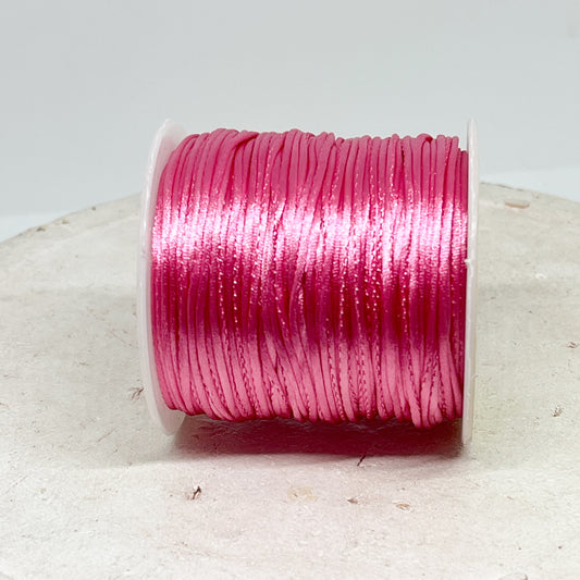 Satinband 1mm Dunkel Rosa, 5m Schmuckband