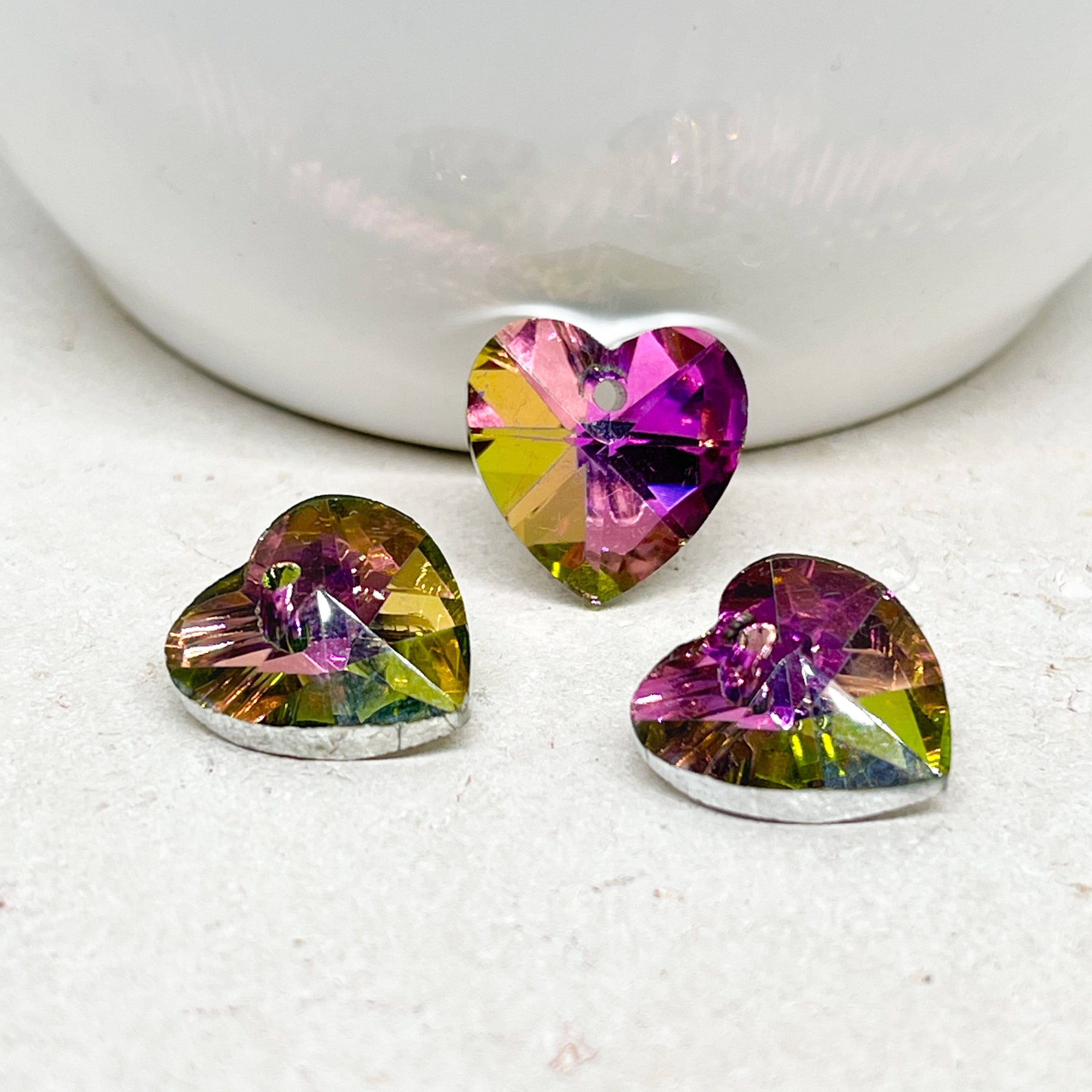 Kristallherzen 14mm Rosa