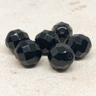 6 böhmische Glasschliffperlen 10 mm – facettierte Glasperlen aus Tschechien