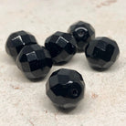 6 böhmische Glasschliffperlen 10 mm – facettierte Glasperlen aus Tschechien