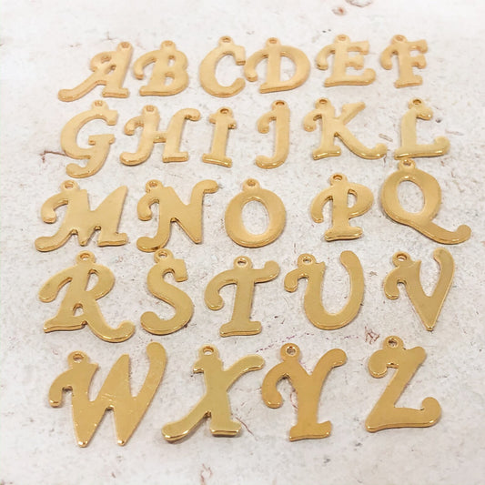 Buchstaben Initialen Anhänger Alphabet A - Z vergoldet