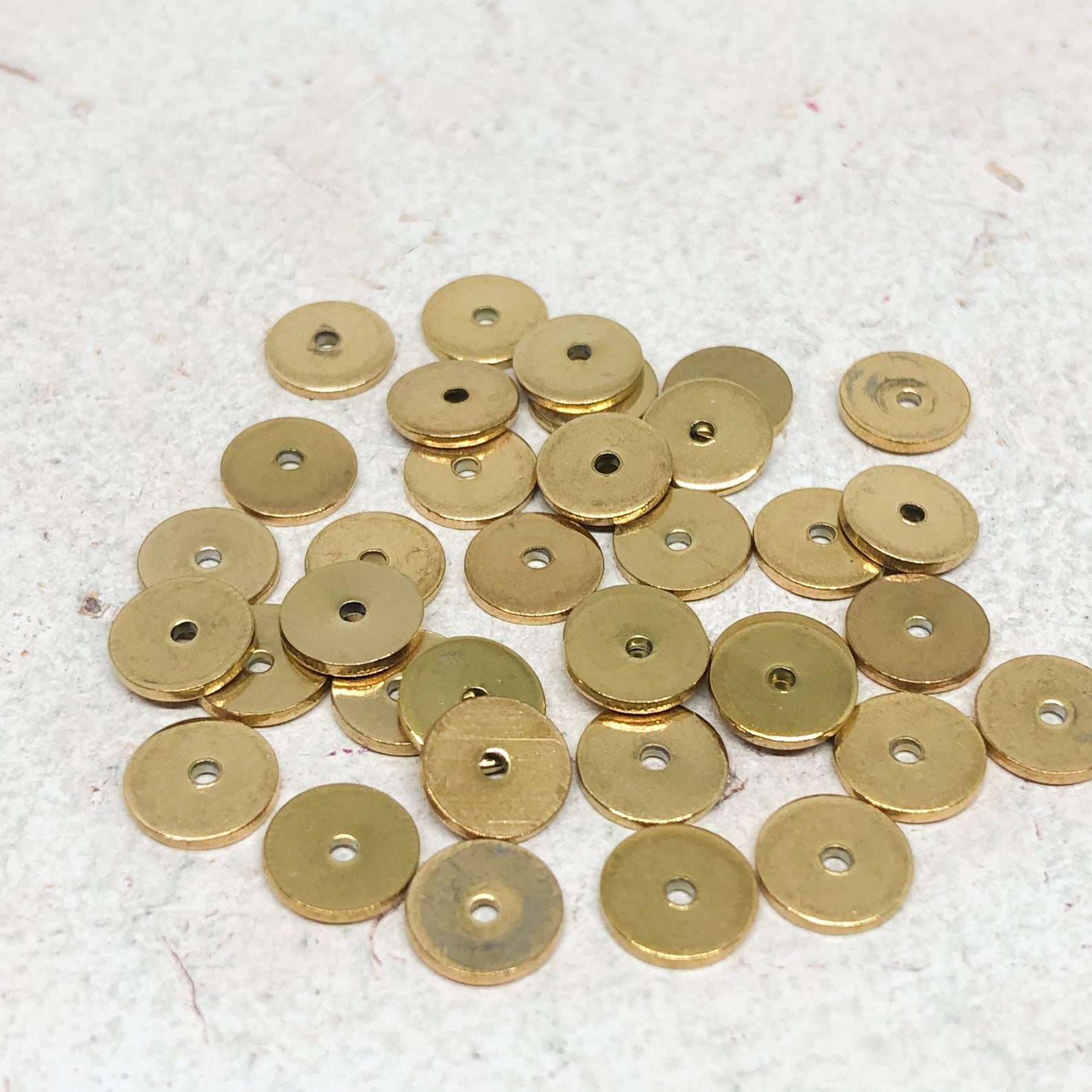 Edelstahlperlen Spacerperlen 20 St. 8mm x 0,7mm - Goldfarben