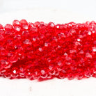 Kristallperlen 8mm Glasschliffperlen 66 St. - Rot lt. Siam