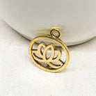 5 St. Lotusblume Anhänger Charm - Goldfarben
