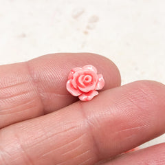 8 St. Acryl Rosenperlen Rose 10mm - Aprikot Rosa