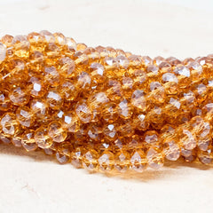 88 St. Kristallperlen 6mm Glasschliffperlen - Honiggelb