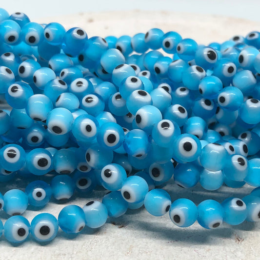 Glasperlen mit Augenmuster Böses Auge 30St. - Blau