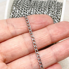 Panzerkette aus Edelstahl 5mm x 3mm x 0,8mm Silberfarben
