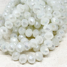 Glasschliffperlen - Pearl Weiß 10mm