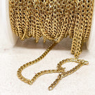 Panzerkette aus Edelstahl Kette 5mm x 3mm x 0,8mm Goldfarben
