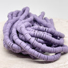 Heishi Perlen Polymer Clay 6mm Dunkelflieder