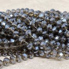 Kristallperlen 6mm Grau Braun