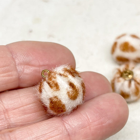 Pompom Anhänger 5 St. Beige Creme