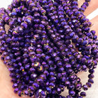 Kristallperlen 6mm  Lila Metallic