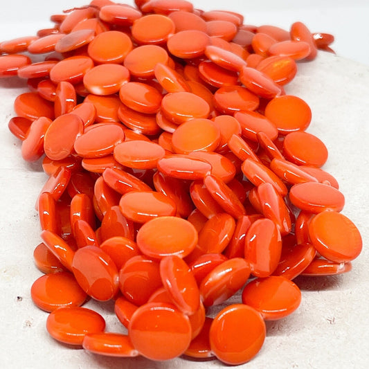Perlmutt Scheiben 12,5mm Süßwasser Perlen 15 St. - Orange