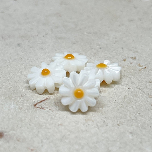 Perlmutt Gänseblümschen 5 St. Perlen Daysi Blume 10mm