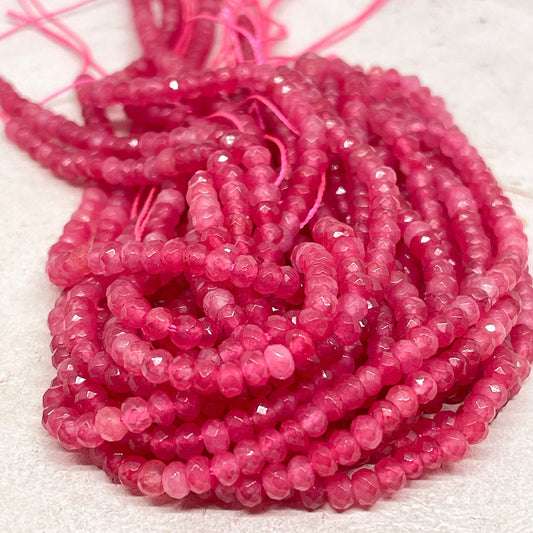 100 St. Jadeperlen Rosa 4mm