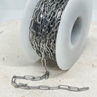 Edelstahl Büroklammer Kette 10mm x 3,5mm x 0.8mm Silberfarben