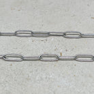 Edelstahl Büroklammer Kette 10mm x 3,5mm x 0.8mm Silberfarben