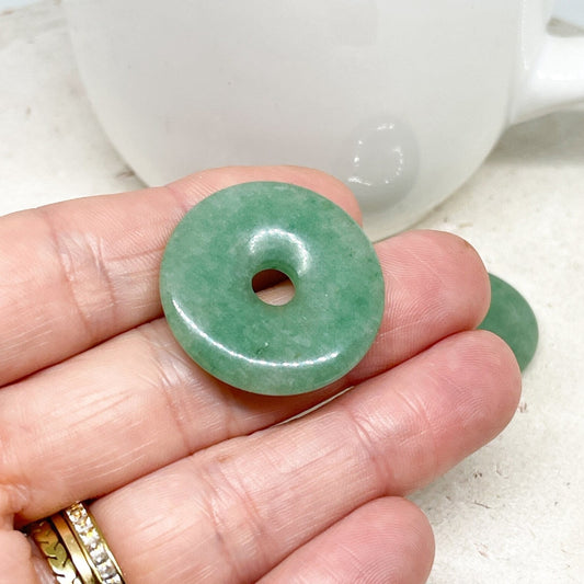1 St. Schmucksteinanhänger Donuts Perle - Aventurin