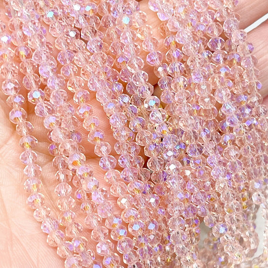 Kristallperlen 4mm Glasschliffperlen - Rosa