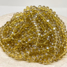 Kristallperlen 4mm Glasschliffperlen - Hellkhaki
