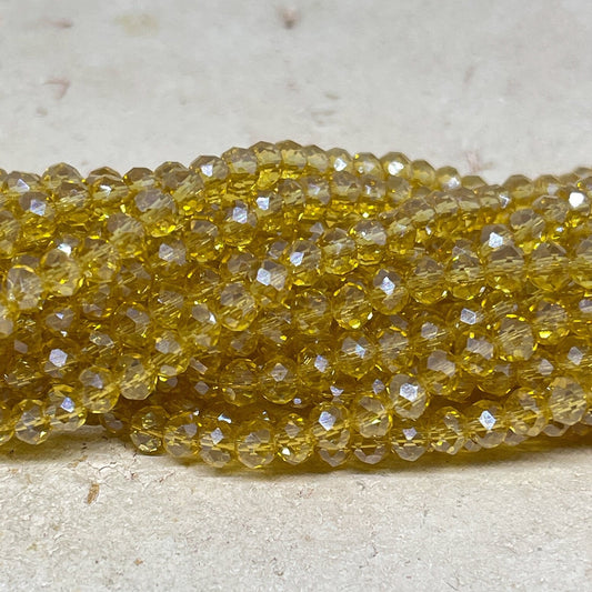 Kristallperlen 4mm Glasschliffperlen - Hellkhaki