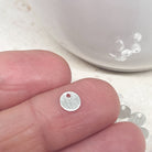10 St. Messing Plättchen Anhänger versilbert 6mm