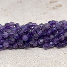 Amethyst Perlen facettierte 3mm