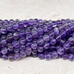 Amethyst Perlen 6mm Naturstein 60 St.