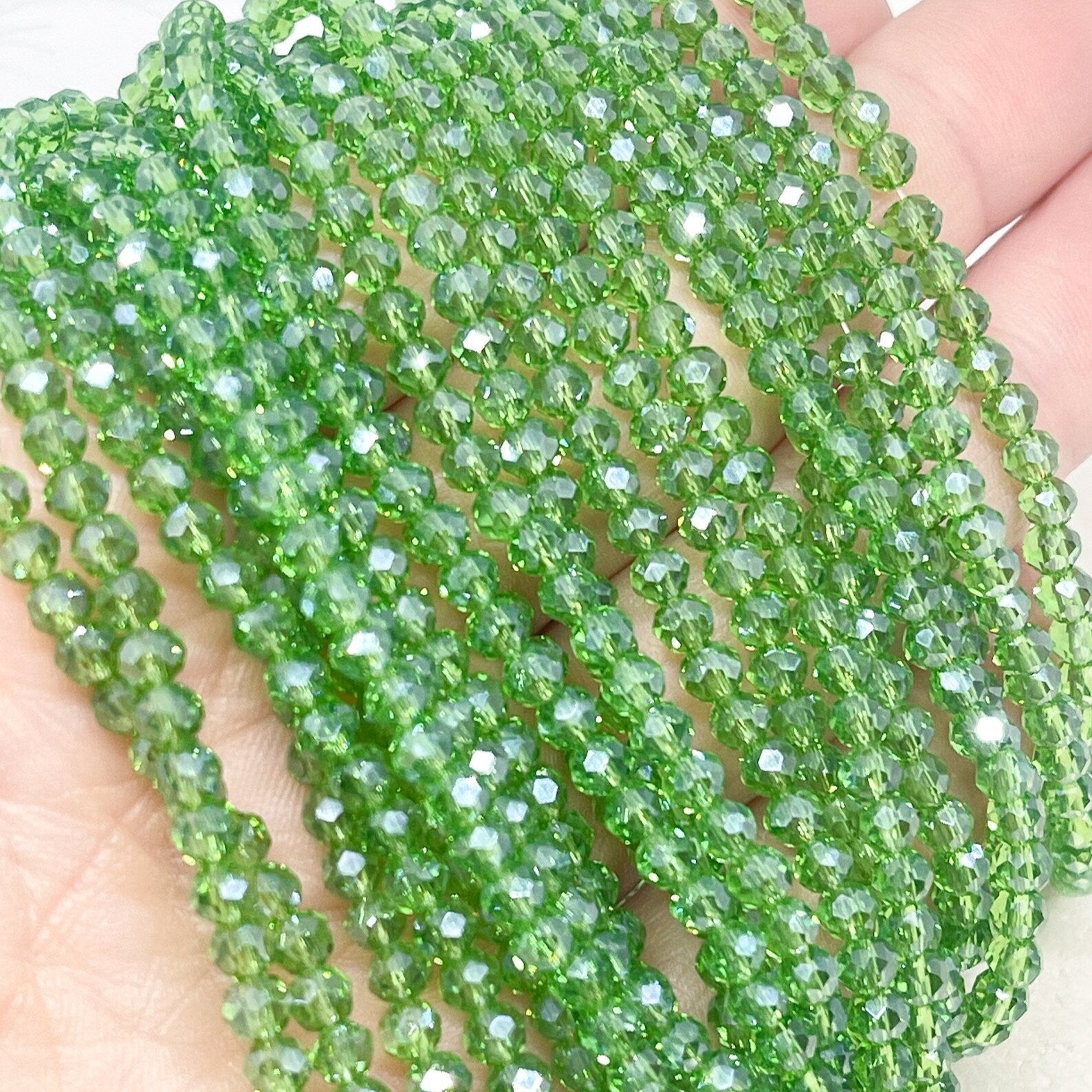 Kristallperlen 4mm Grün