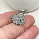 Anhänger Scheibe flach mit Libelle aus 304 Edelstahl